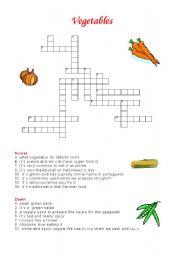 English Worksheet: vegetable puzzle 