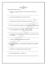 English worksheet: Joining sentences