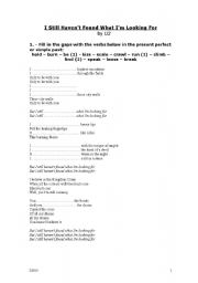 English worksheet: U2 and present perfect