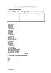 English worksheet: English songs 2