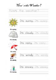 English Worksheet: How is the weather?