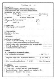 English Worksheet: At the doctor`s