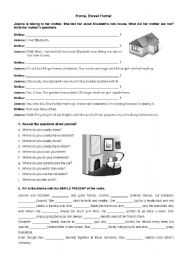 English Worksheet: home sweet home