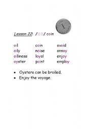 English Worksheet: Phonetics-vowel sound-dipthong /ɔɪ/