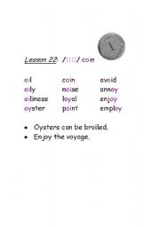 English worksheet: Phonetics-vowel sound-dipthong /ɔɪ/