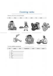 English Worksheet: cooking verbs 