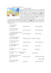 English Worksheet: THE SIMPSON 