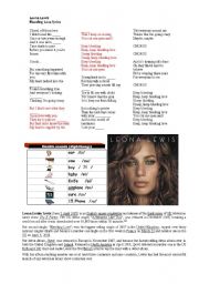 English Worksheet: Leona Lewis song