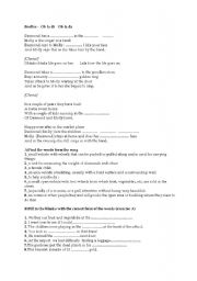 English Worksheet: song activity