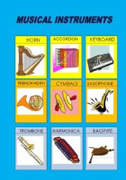 English Worksheet: MUSICAL INSTRUMENTS 2