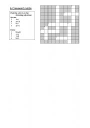 English worksheet: Crossword adverbs