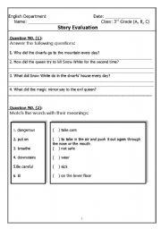 English Worksheet: 