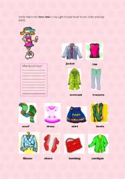 English worksheet: clothes