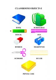 English Worksheet: Classroom Objects