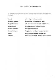 English worksheet: Cultural awareness