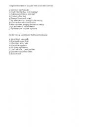 English Worksheet: Verb tenses