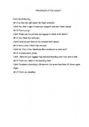 English worksheet: Checking in at the airport