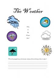 English worksheet: Hows the weather