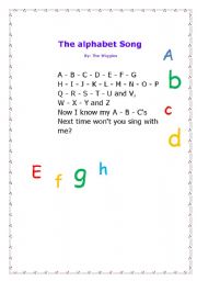 English worksheet: The Alphabet Song