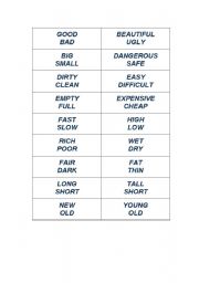 English worksheet: ADJECTIVES