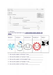 English Worksheet: THE WEATHER