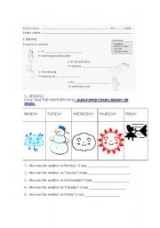 English Worksheet: THE WEATHER