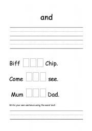 English Worksheet: common words