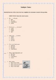 English worksheet: Multiple Choice