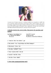 English Worksheet: High school musical