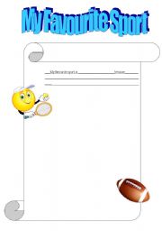 English worksheet: sports