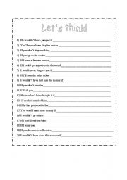 English worksheet: Conditionals Practice