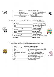 English Worksheet: Worksheet II