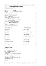 English worksheet: Angels- Robbie Williams