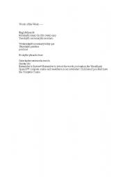 English Worksheet: Days of the week