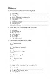 English Worksheet: Simple present