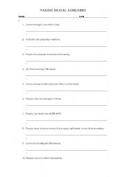 English worksheet: Passive Modals