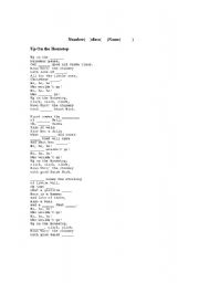 English Worksheet: rooftop song