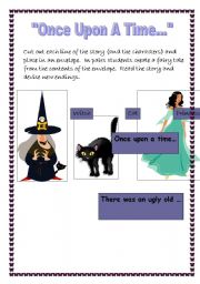 English Worksheet: Create a fairy story sequencing cards