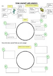 English Worksheet: was were ( about yourself)