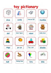 English Worksheet: toy pictionary