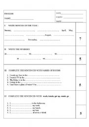 English worksheet: Test