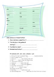 English Worksheet: Present perfect