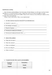 English worksheet: test