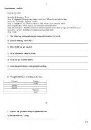 English worksheet: test