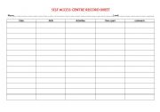 English worksheet: Self access centre sheet