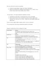 English Worksheet: comparatives