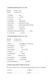 English worksheet: Articles
