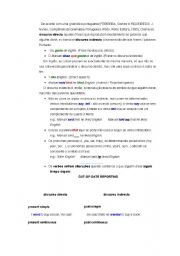 English Worksheet: Indirect speech