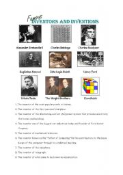 English Worksheet: Famous inventors