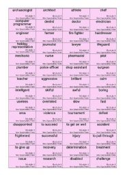 English Worksheet: word cards for New Opportunities Pre-intermediate modules 4-6